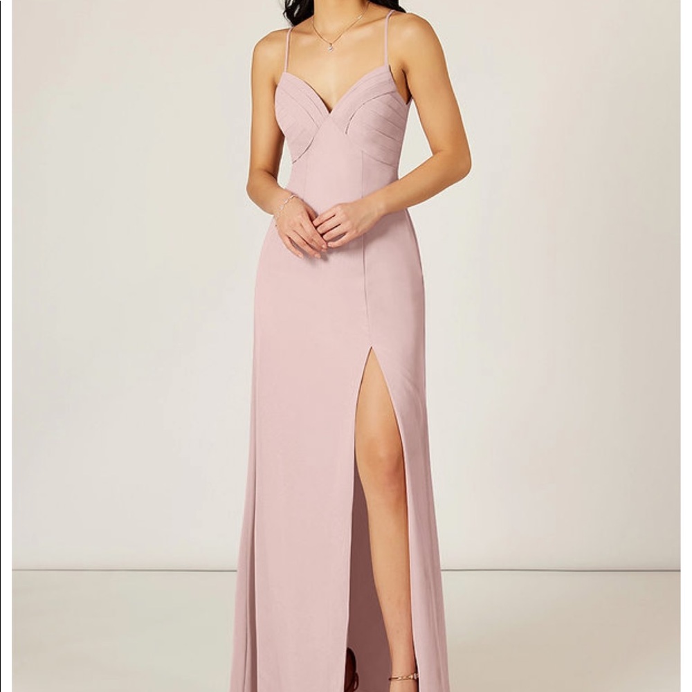 Azazie Blushing Pink Bridesmaid Dress